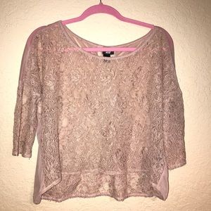 H&M lace and mesh blouse